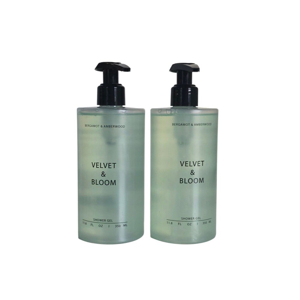 Velvet & Bloom Bergamot & Amberwood Shower Gel 11.8 fl oz ~2pk